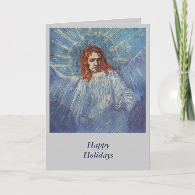 Cartão De Festividades Angel by Vincent van Gogh (Frente)
