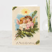 Angel Cherub Evergreen Bough Heaven