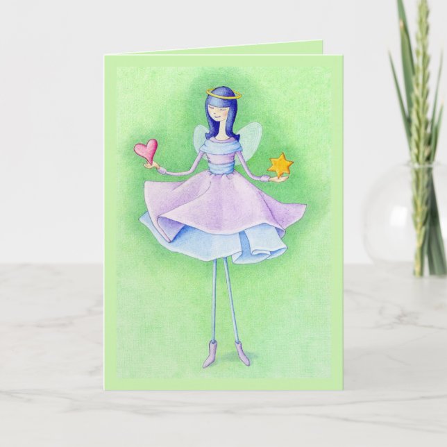 Cartão De Festividades Angel Christmas Card (Frente)