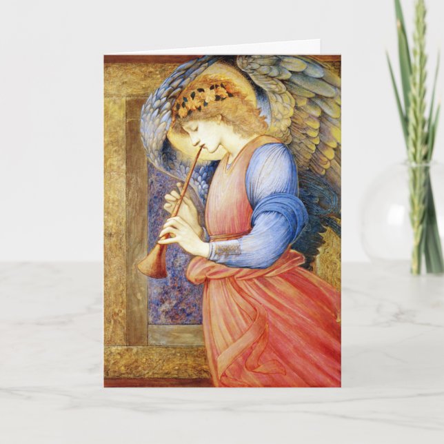 Cartão De Festividades Angel Christmas Cards Fine Art Burne-Jones (Frente)