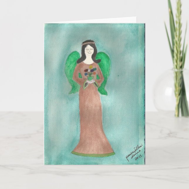 Cartão De Festividades angel of earth... by peacewillow (Frente)