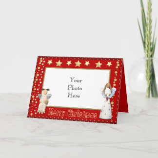Cartão De Festividades Angel Photo Christmas