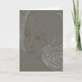 Cartão De Festividades Angel Portrait Greeting Card