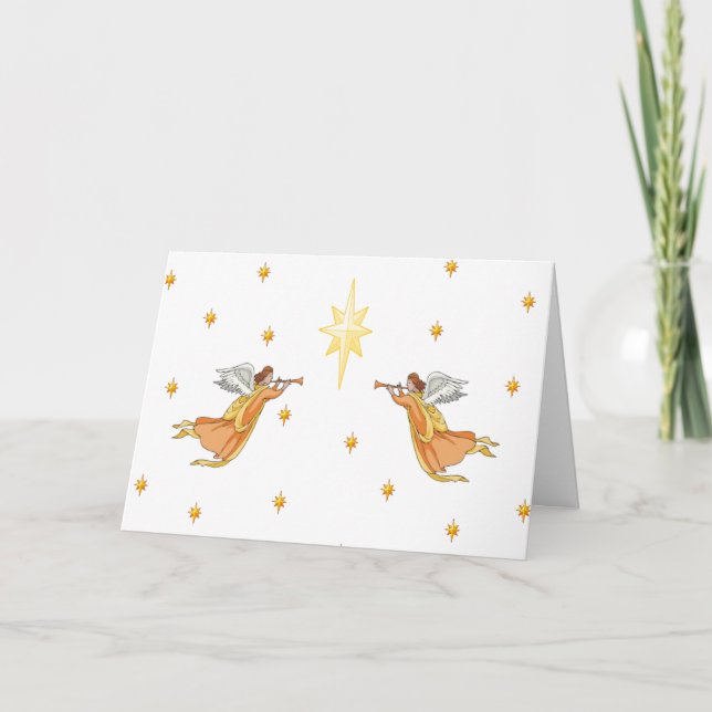 Cartão De Festividades Angels Christmas Card (Frente)