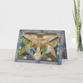 Cartão De Festividades Angels Garlanding The Infant Christ