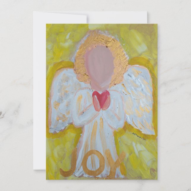 Cartão De Festividades Angels Series - Joy - Flat Holiday Card (Frente)
