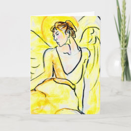 Cartão De Festividades Angels Template Christmas Card