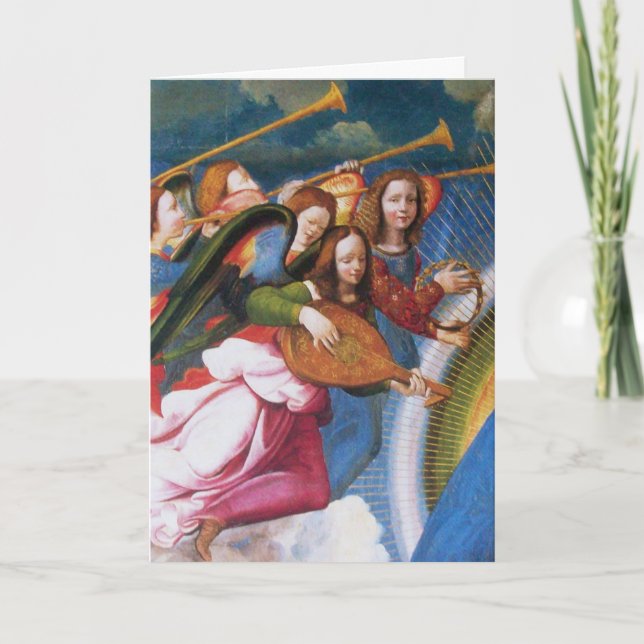 CARTÃO DE FESTIVIDADES ÂNGULOS MUSICAIS DA CORONAÇÃO DA VIRGEM (Frente)