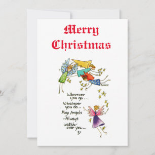 Cartão De Festividades Ângulos Observem Sobre Você Cor d'água Colorida