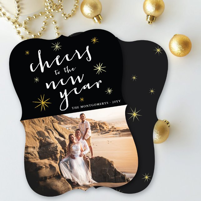 Cartão De Festividades Anima-Se Ao Ano Novo Foto Do Fireworks (Criador carregado)