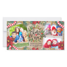 Anima-se com uma Foto de Saudação do Script de Ano