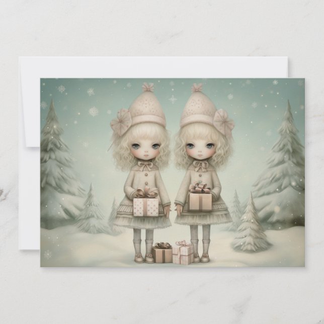 Cartão De Festividades Animações para a Junta: Um Desejo de Férias Sensív (Frente)