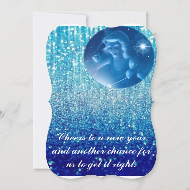 Cartão De Festividades animado Ano Novo com bênção (Frente)