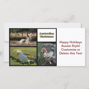 Cartão De Festividades Animais de Estilo Aussie de Natal
