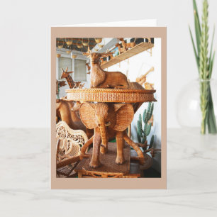 Cartão De Festividades Animais de vime