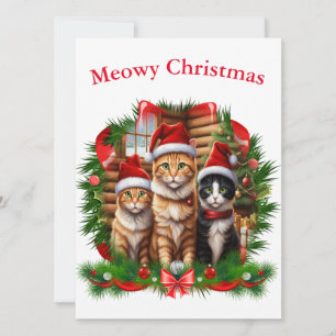Cartão De Festividades Animais Feliz Natal
