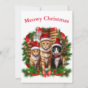 Cartão De Festividades Animais Feliz Natal