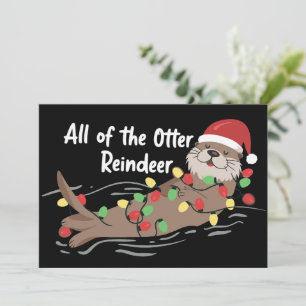 Cartão De Festividades Animal de Natal Xmas Todos os Animais Rena da Lont