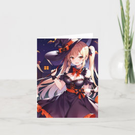 Cartão De Festividades Anime de Halloween Y