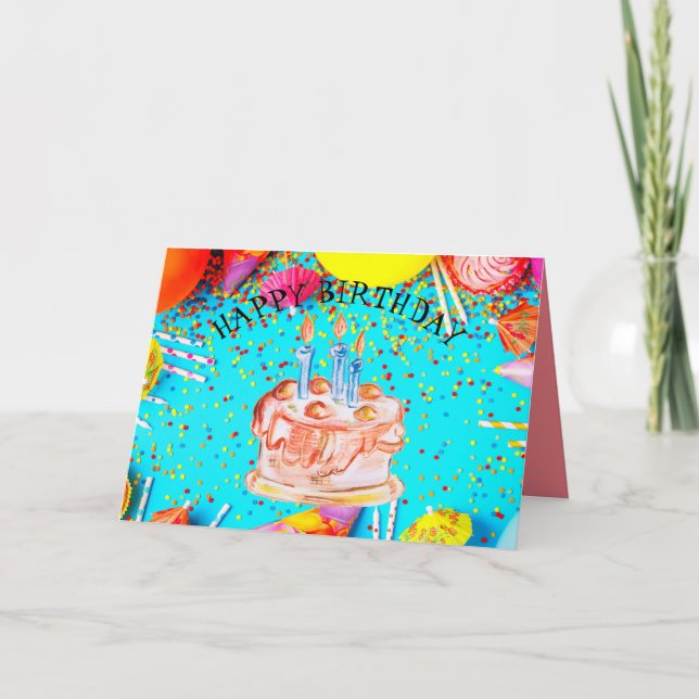 Cartão De Festividades Aniversário (Frente)