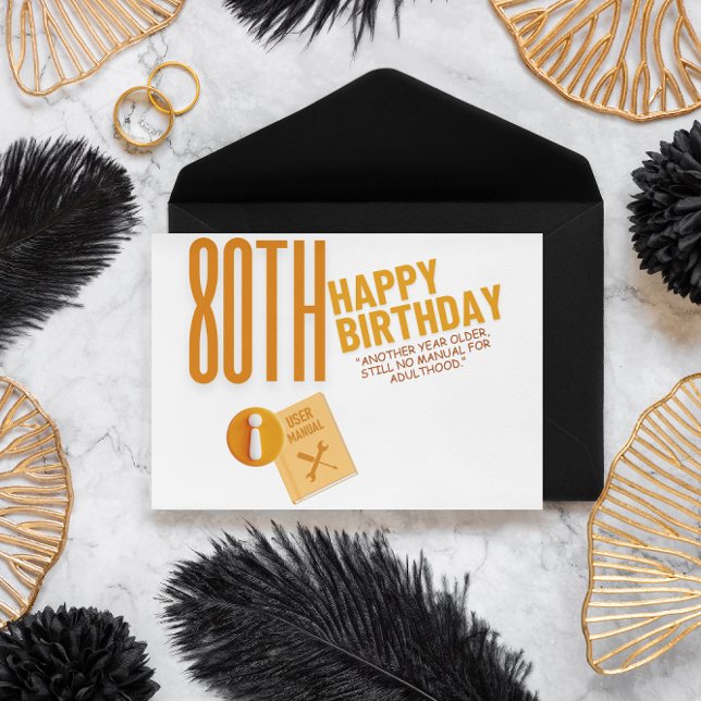 Cartão De Festividades Aniversário Adulto Outro ano ainda não foi manual (Criador carregado)