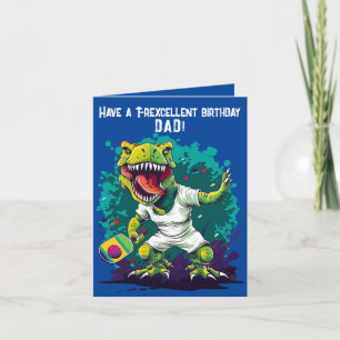 Cartão De Festividades Aniversário da bola de picles engraçada de Dino-mi
