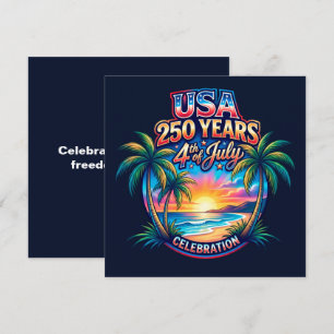 Cartão De Festividades aniversário de 250 anos da América EUA Palm Beach