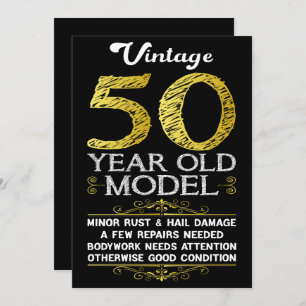 Cartão De Festividades Aniversário de 50 anos