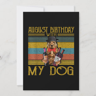 Cartão De Festividades Aniversário De Agosto Com O Meu Cachorro Irlandê