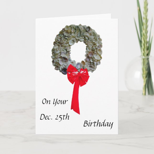 Cartão De Festividades Aniversário de Natal 1 (Frente)