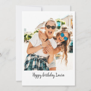 Cartão De Festividades Aniversário de Saudação Fotográfica Personalizada