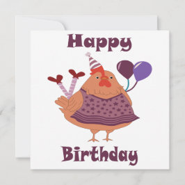 Cartão De Festividades Aniversário do frango
