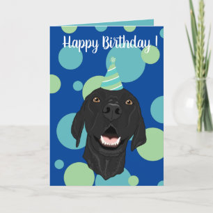 Cartão De Festividades Aniversário do Puppy Pagueiro Negro