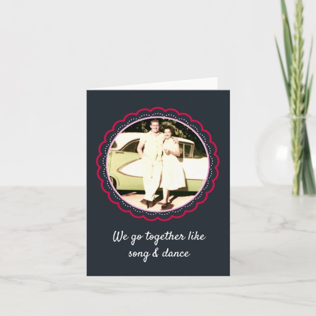 Cartão De Festividades Aniversário Personalizado / Música e Dança (Frente)