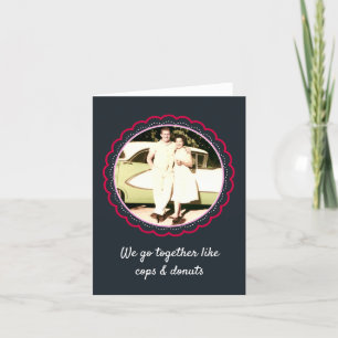 Cartão De Festividades Aniversário Personalizado / Policiais e Rosquinhas