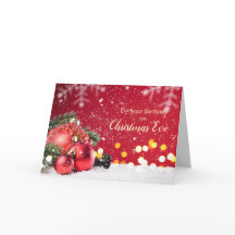 Aniversário, véspera de Natal - borras vermelhas, 