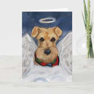 Cartão De Festividades Anjo Airedale Terrier