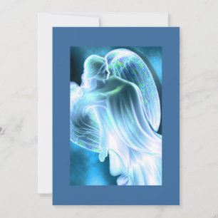 Cartão De Festividades Anjo Azul