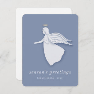 Cartão De Festividades Anjo de Natal Simples Moderno