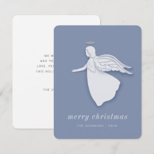 Cartão De Festividades Anjo de Natal Simples Moderno