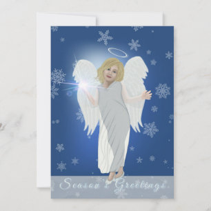 Cartão De Festividades Anjo de Neve