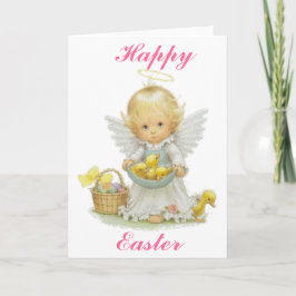 Cartão De Festividades Anjo De Páscoa E Patos