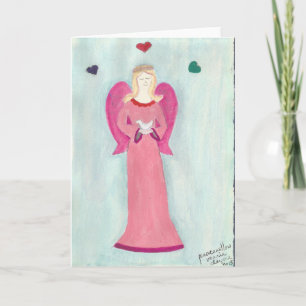 Cartão De Festividades anjo do amor incondicional... pela paz selvagem