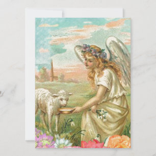 Cartão De Festividades Anjo do felz pascoa