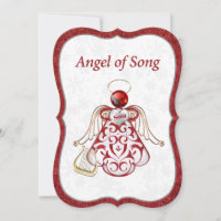 Anjo do Natal Vermelho e Dourado | Vinculado