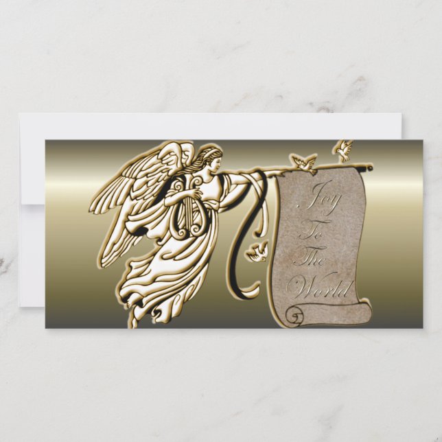 Cartão De Festividades Anjo e Joy para o Percurso Mundial (Frente)