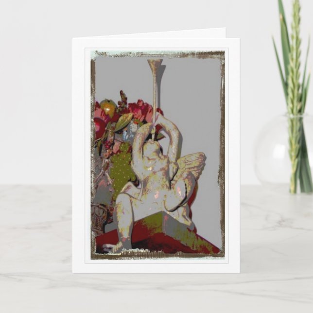 Cartão De Festividades Anjo Feriado (Frente)