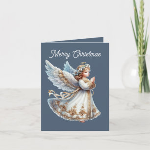 Cartão De Festividades Anjo Natalício Festivo adicionar mensagem