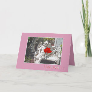 Cartão De Festividades Anjo no Banco/ Amor de Valentim