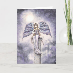 Cartão De Festividades Anjo Segurando Estrela Arte Fantasia por Molly Har